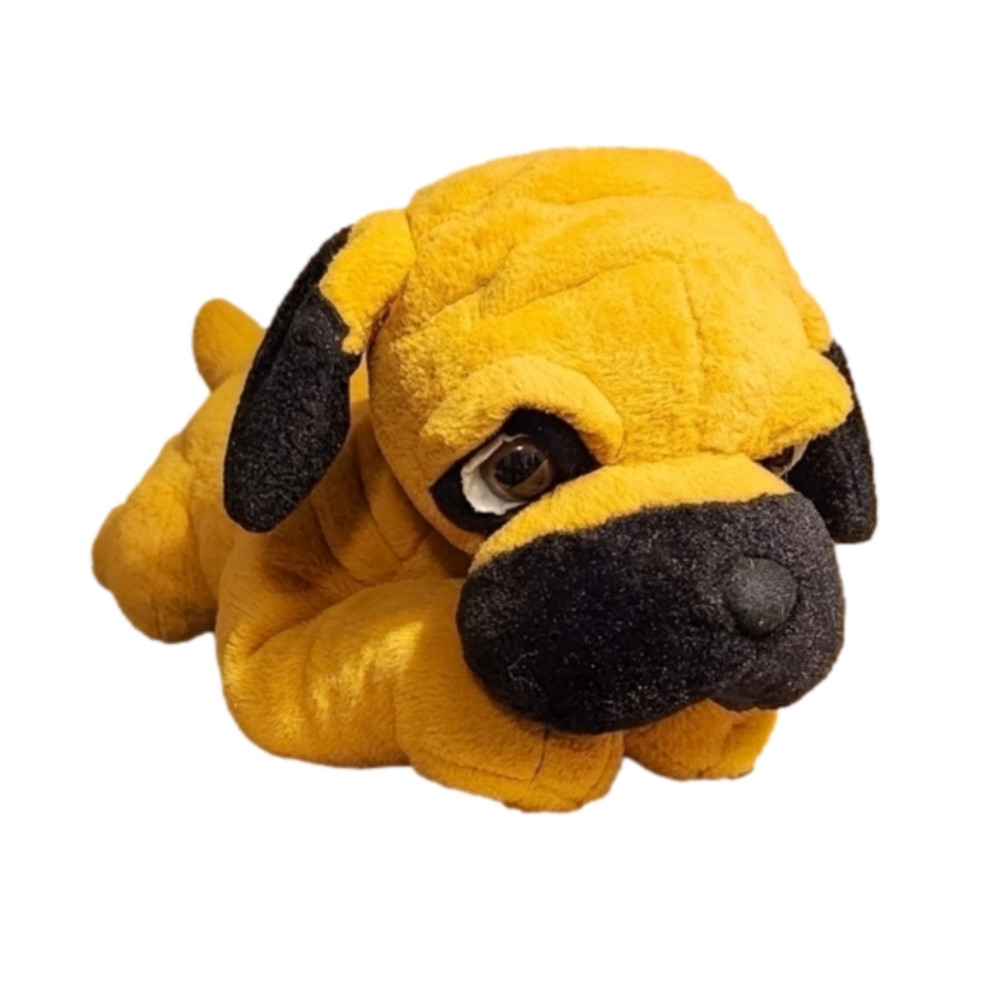 Large tan puppy dog plush F1